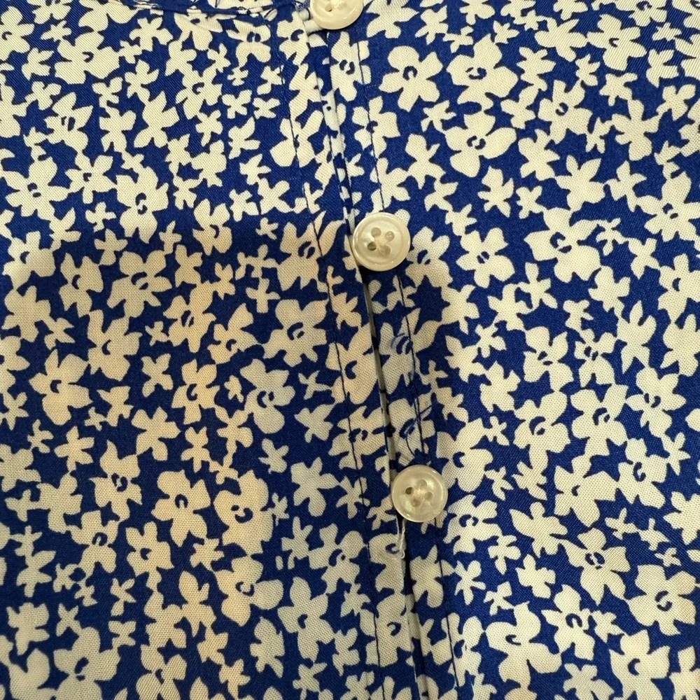J. Crew Blue and White Floral Maxi Dress